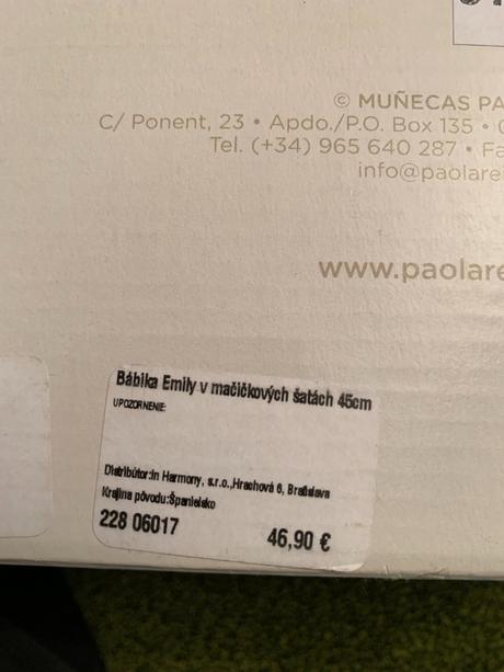 Voňavá bábika paola reina, 