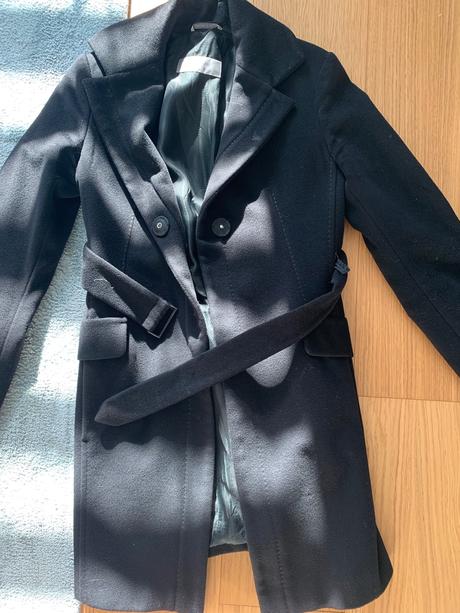 Čierny zimný kabat značky sportmax velk.s, s