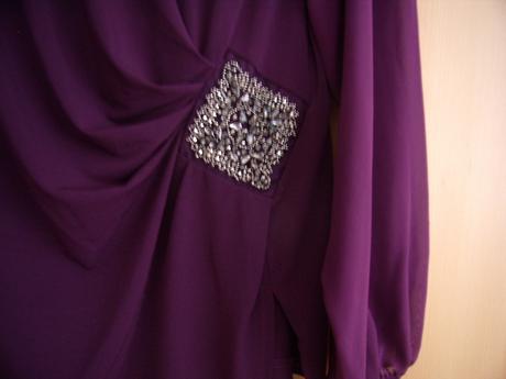 Elegantné tričko s dlhými šifónovými rukávmi v.44/, 44