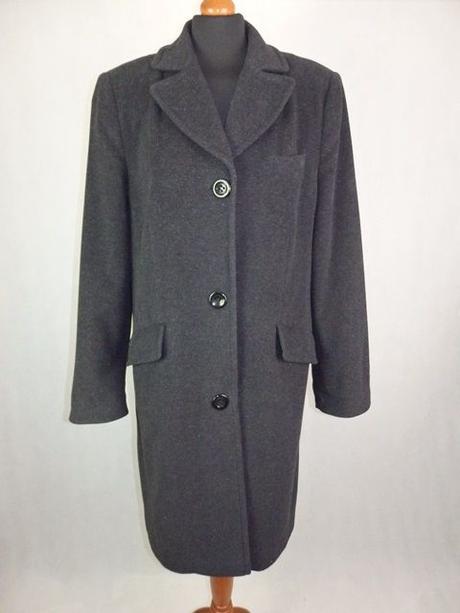 Luxusný vlnený kabát, l