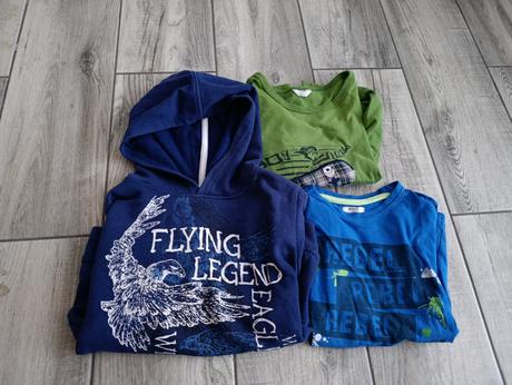 Mikina 122 + 2x tričko dlhý rukáv, okay,122