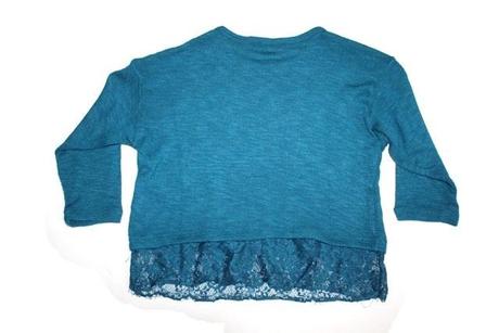 Tyrkysový pul. s krajkou new look, 12-13 r. a, new look,158