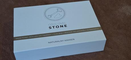 Gua sha & roller jadeit naturalny kamen, 