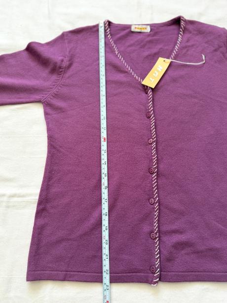 Vlnený kardigan s ozdobným výstrihom, m