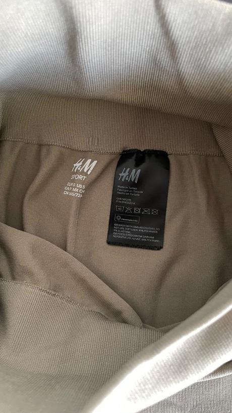 Rebrované vysoký pás cyklistické prekladané mikro, h&m,s