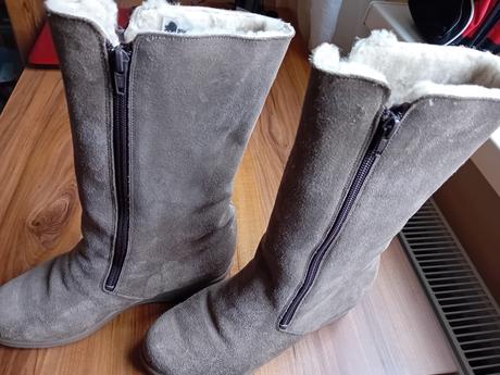 Čižmy z brúsenej kože, 36