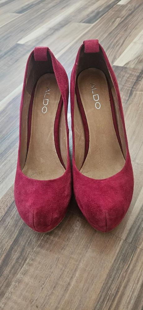 Aldo bordové lodičky na plnej platforme, 38