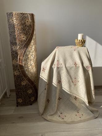 Obrus krémový -priemer-175 cm,, 