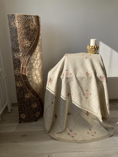 Obrus krémový -priemer-175 cm,, 