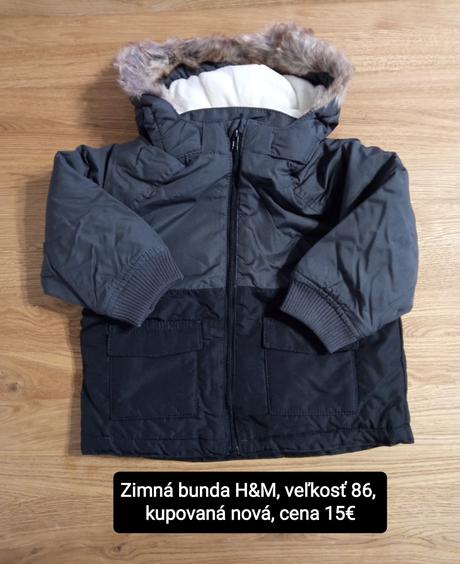 Zimná bunda, h&m,86