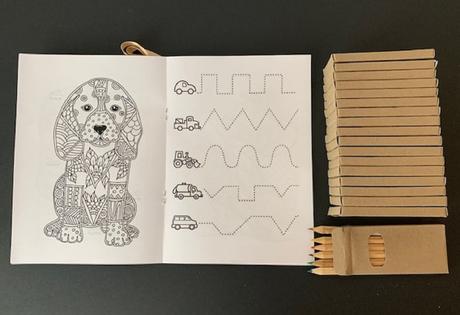 Sada -svadobné omaľovánky + pastelky,