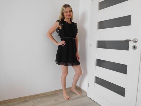 Šaty čierne, dámske 38,v, 36