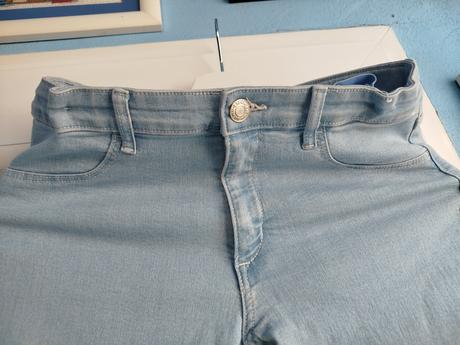 Pohodlné rifle elasticke, denim,158