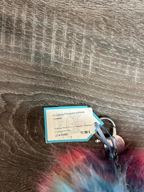 Jellycat klučenka pompom duhova, 