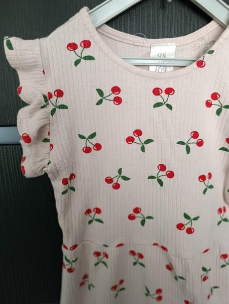 Šaty cerešničky 98/104, 98