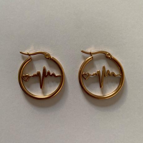 Oceľové kruhy so vzorom tlkotu srdca, 