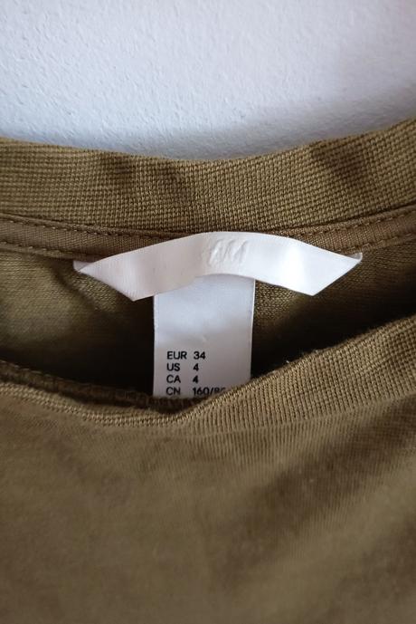 Khaki šaty h&m, h&m,xs