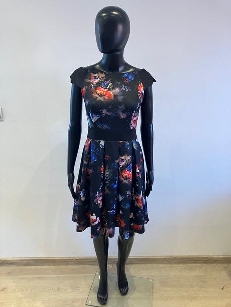 Dámske elegantné šaty kvetované orsay (s), orsay,s