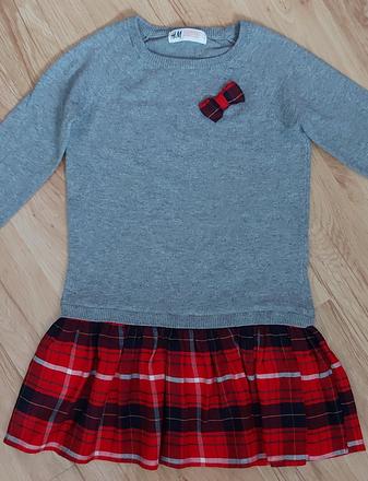 Teplé svetríkové šaty 98/104, h&m,104