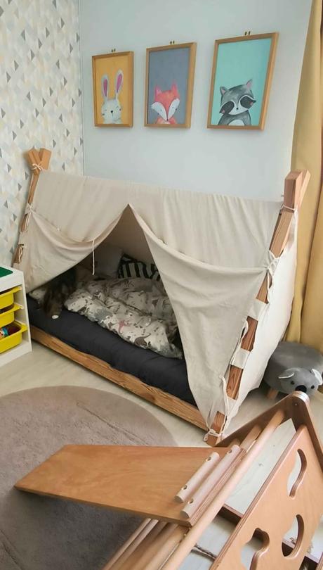 Teepee posteľ z masívu, šírka (cm): 80,dĺžka (cm): 160