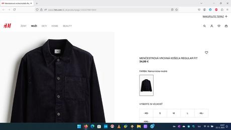 Košeľa hm menčester tmavomodrá, h&m,l