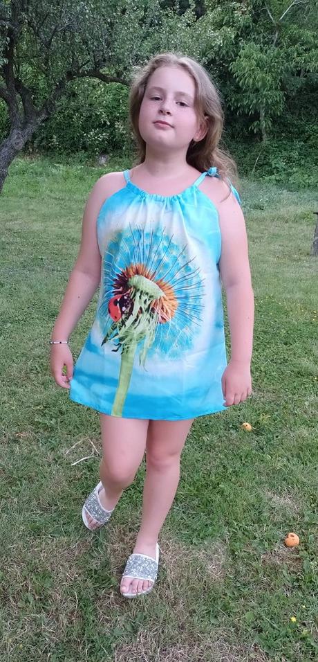 Dievčenská tunika / šaty púpava - 8-14r., 128 - 164