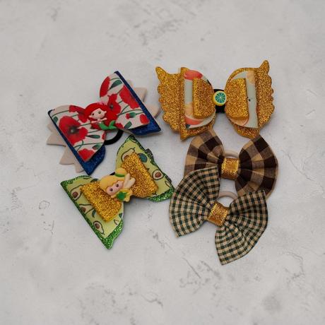 Balíčky mašiel na gumičke/štipce, 