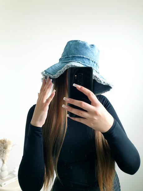 Zara rifľový klobúk, zara