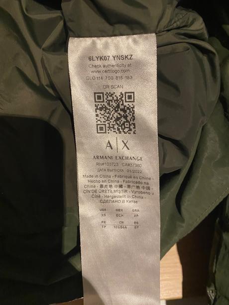 Zimná bunda, armani,xs