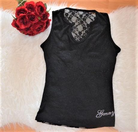 Top s čipkovaným chrbtom-s, s