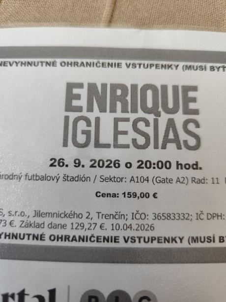 Lístok na koncert enrique iglesias,