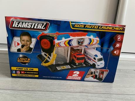 Hti teamsterz sos stanica + 2 autá svetlo a zvuk,