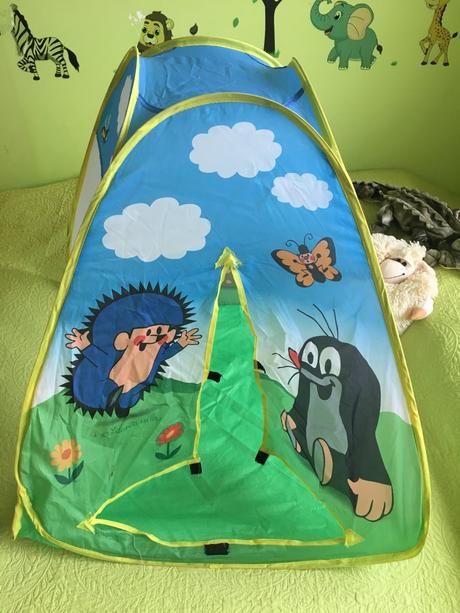 Detský rýchlorozkladací stan na hranie "krteček", 