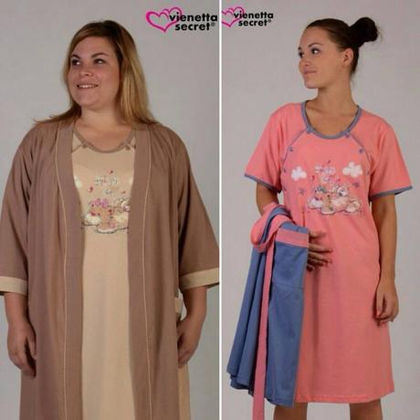 Tehotenská súpravička župan a nočná košeľa, vienetta secret,l / m / s / xl / xxl