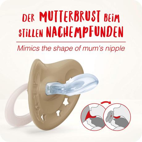 Nuk silikónový cumlík signature night hviezdy 2ks,, nuk