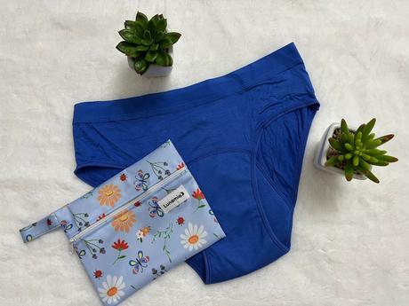 Menštruačné nohavičky lunamia - modrá sada, xl