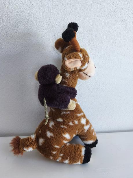 Žirafa s opičkou 34 cm, 