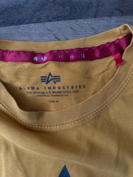 Horčicové alpha industries tričko, m