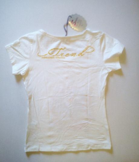 Biele damske tricko s potlacou vel.m, m