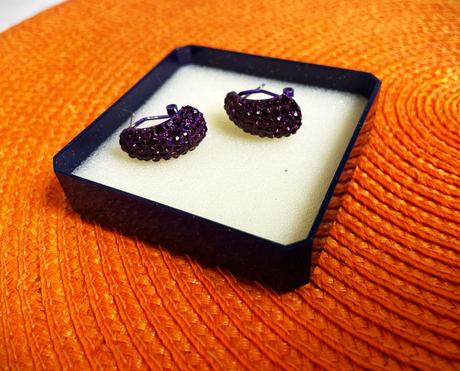 Štrasové náušnice/gondolky, 