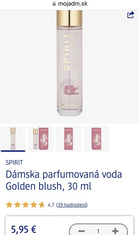 Parfumovaná voda spirit of golden blush,