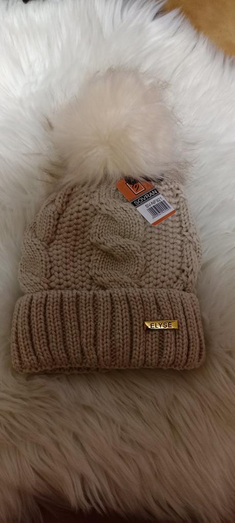 Pletená čiapka na zimu zateplena flisom, 92 - xxl