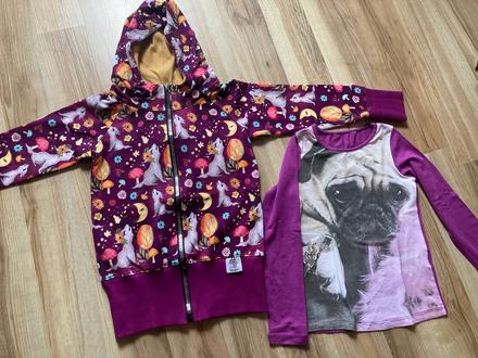 Rastuca predlzena mikina,c.104/116+zadarmo tricko, 104