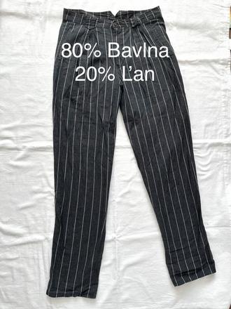 Vintage prúžkované nohavice hausser romano, m