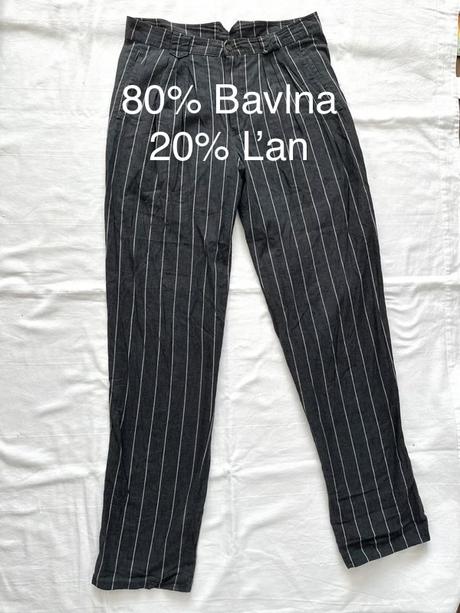 Vintage prúžkované nohavice hausser romano, m