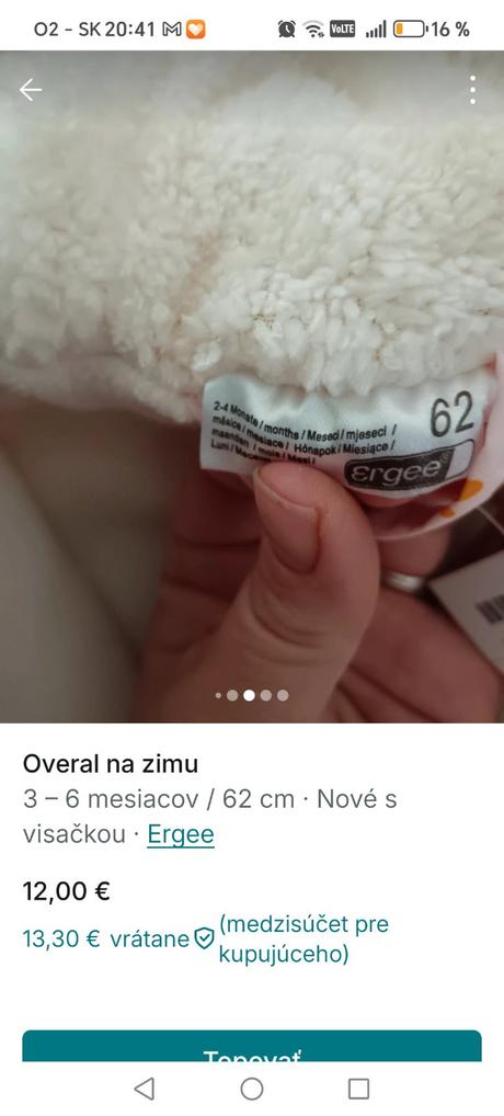 Zimný overal, ergee,62