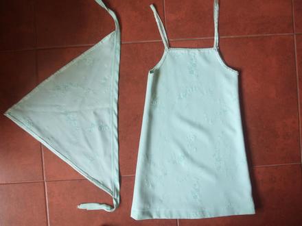 Šaty na ramienka + šatka, 116