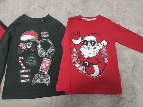 Vianočné tričká 134/140, c&a,134