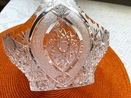 Masívna kryštálová misa bohemia,