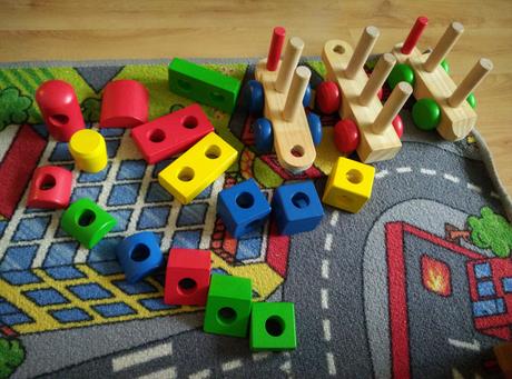 Drevený vláčik skladačka, 